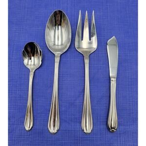 GORHAM MELON BUD Flatware 18/10 Stainless SERVING Set 4 piece